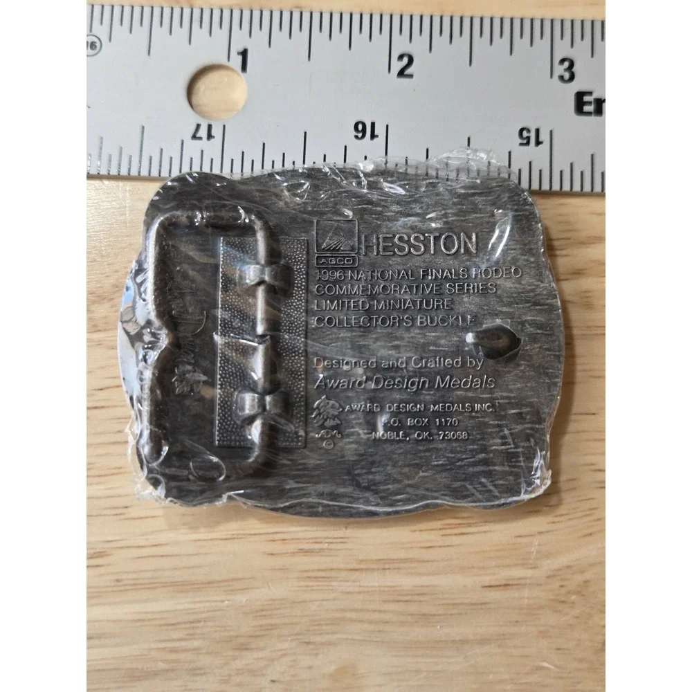 1996 Hesston NFR National Finals Rodeo Limited Miniature Collector Belt Buckle